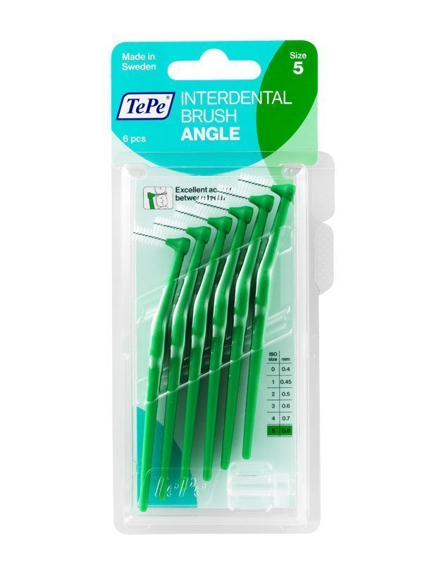 Tepe Angle Saplı Arayüz Fırçası Yeşil 0,8 mm. 6'lı