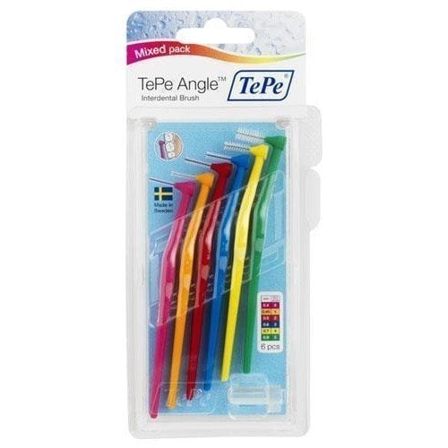 Tepe Angle Saplı Arayüz Fırçası Karışık Renk 6'lı