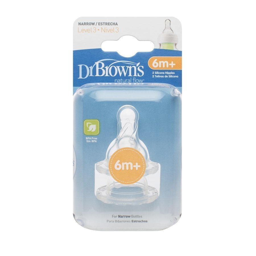 Dr Browns 3. Aşama Dar Ağız Biberon Emziği 332 6 Ay+ 2li